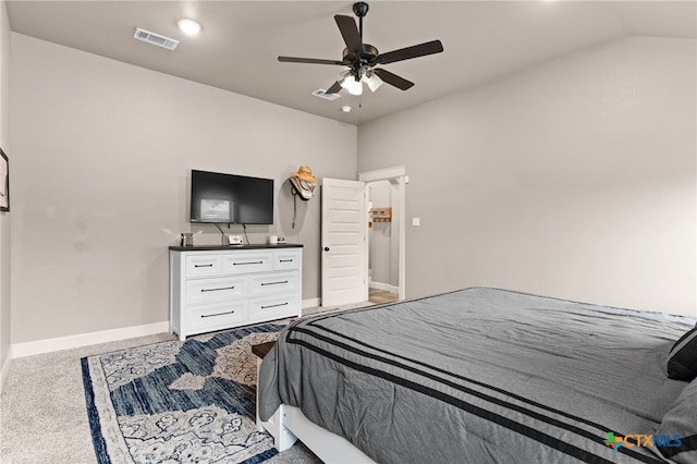 125 Savage Cir, Copperas Cove, TX 76522 - bedroom with baseboards, ceiling fan, and vaulted ceiling