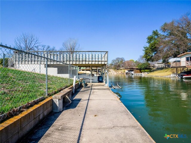 106 Flamingo Cir, Marble Falls, TX 78654 - dock area featuring a water view