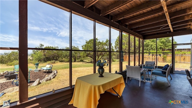 view of sunroom