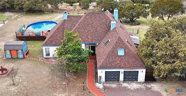 birds eye view of property