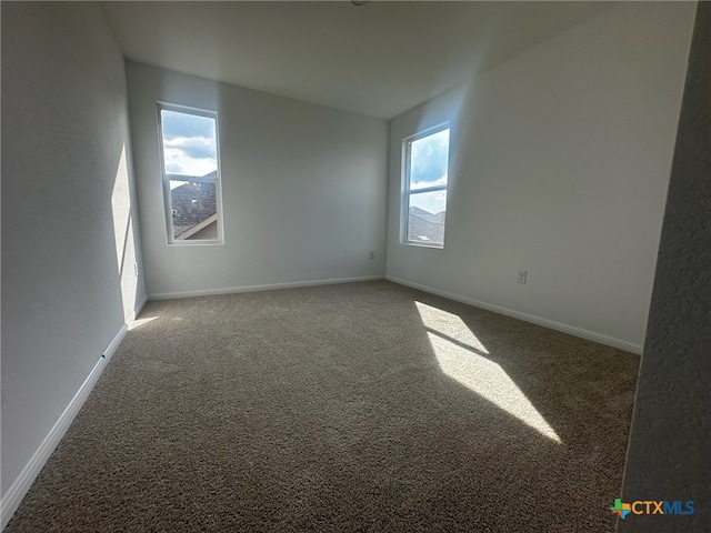 spare room with carpet and plenty of natural light