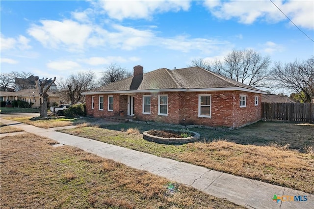 view of property exterior with a lawn