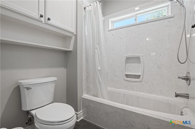 1745 Alta Vista Loop, Temple, TX 76502 - full bathroom with toilet, tile patterned flooring, and shower / tub combo