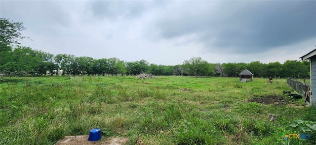 view of yard featuring a rural view