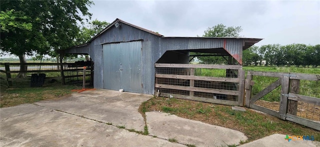 view of outdoor structure