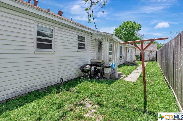 exterior space with a lawn