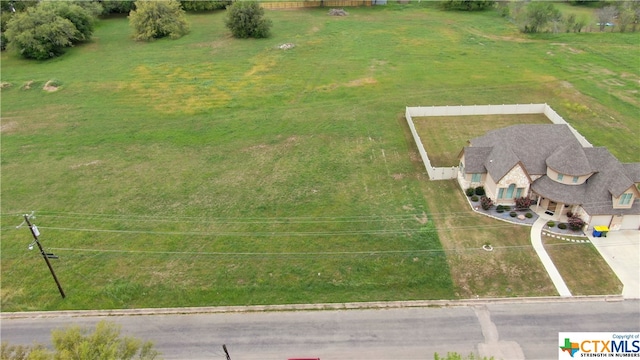 drone / aerial view featuring a rural view