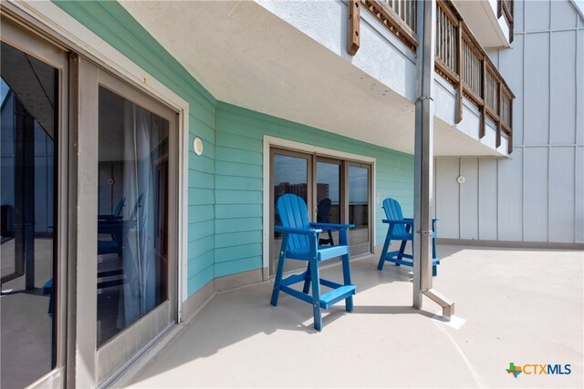 view of patio / terrace featuring a balcony