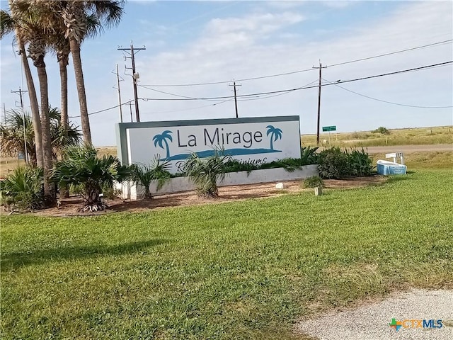 5973 State Highway 361 Unit 125, Port Aransas, TX 78373 - community / neighborhood sign featuring a yard