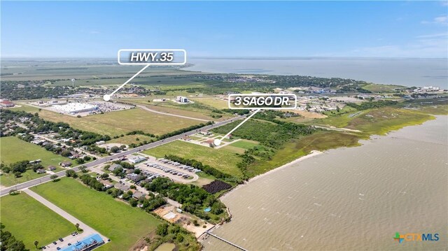 3 Sago Dr, Port Lavaca, TX 77979 - aerial view of property's location with a large body of water