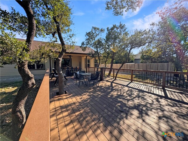 view of wooden terrace