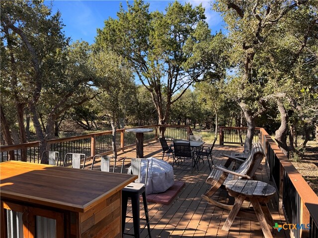 view of wooden terrace