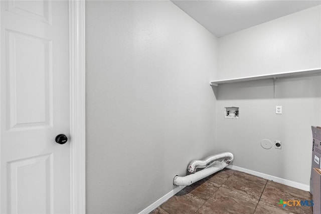 laundry room featuring hookup for an electric dryer, hookup for a washing machine, and gas dryer hookup