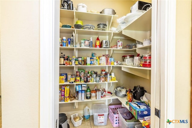 view of pantry