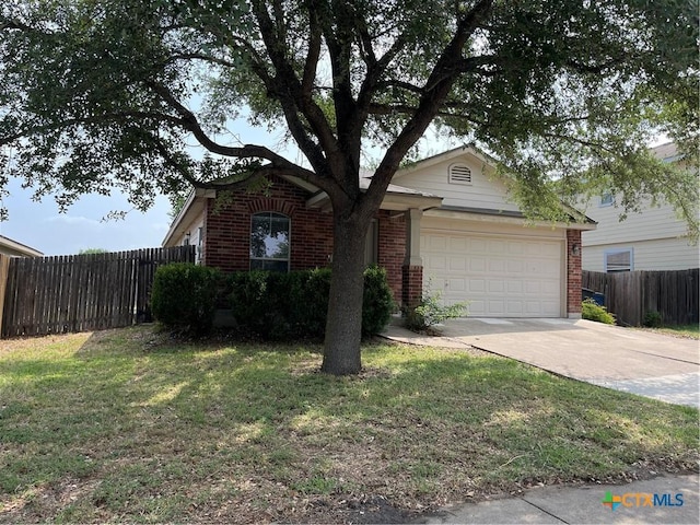 240 Ibis Falls Dr, New Braunfels, TX 78130 - view of front facade featuring brick siding, a garage, and driveway