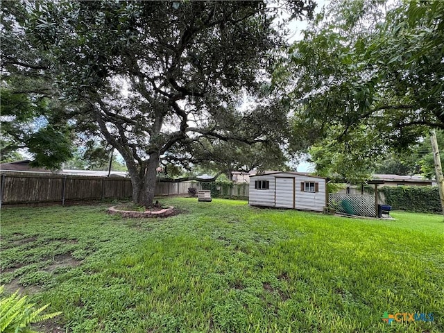 901 Broadmoor St, Victoria, TX 77904 - fenced backyard featuring a shed
