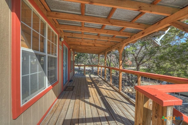 view of wooden terrace