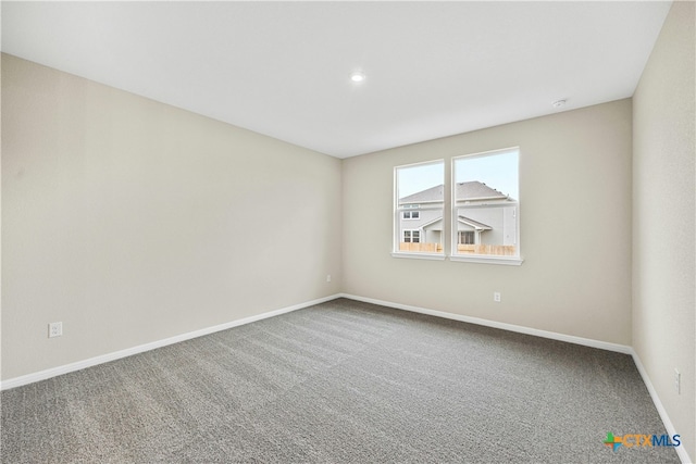 124 Jasmine Ln, Marble Falls, TX 78654 - unfurnished room with carpet, baseboards, a smoke detector, and recessed lighting