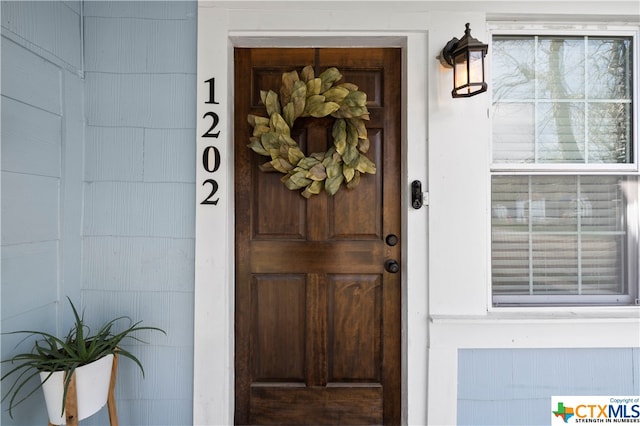 view of doorway to property