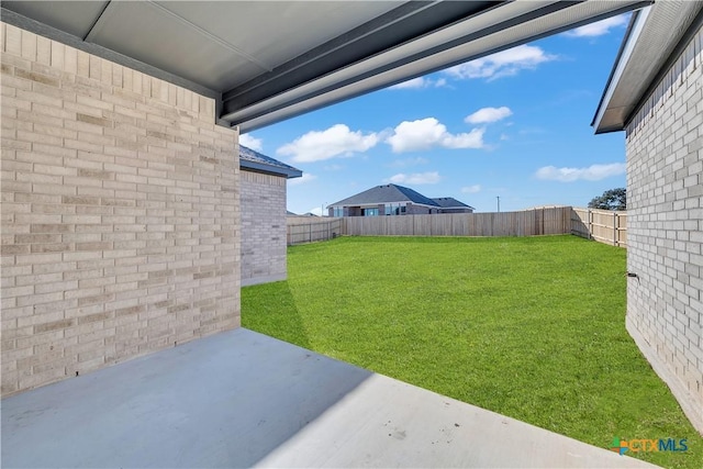 view of yard with a patio