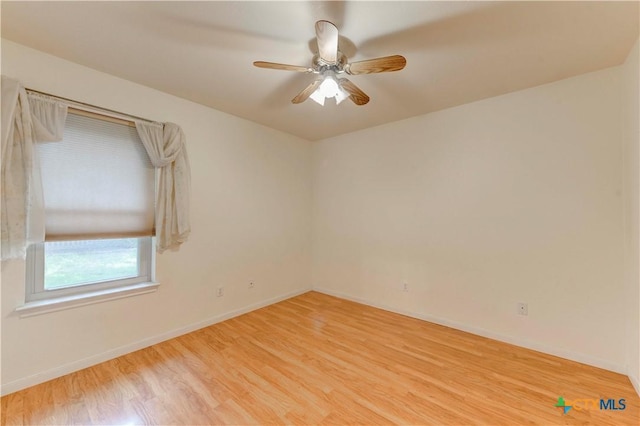 4700 Aurora Cir, Killeen, TX 76542 - empty room with light wood-type flooring, baseboards, and ceiling fan