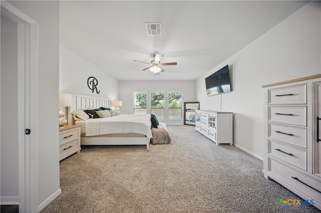 711 Saddlehorn Dr, Temple, TX 76502 - bedroom featuring carpet flooring, baseboards, and ceiling fan