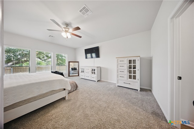 711 Saddlehorn Dr, Temple, TX 76502 - carpeted bedroom with baseboards and ceiling fan