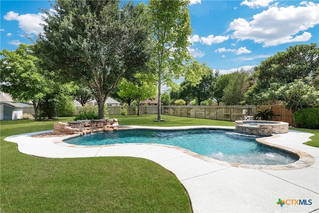 110 Agua Verde, Seguin, TX 78155 - view of pool with a pool with connected hot tub