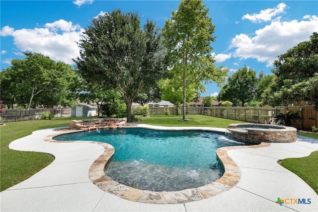 110 Agua Verde, Seguin, TX 78155 - view of pool with a pool with connected hot tub