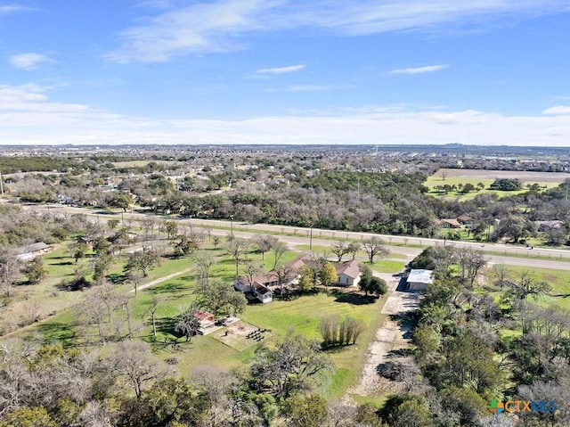 aerial view with a rural view