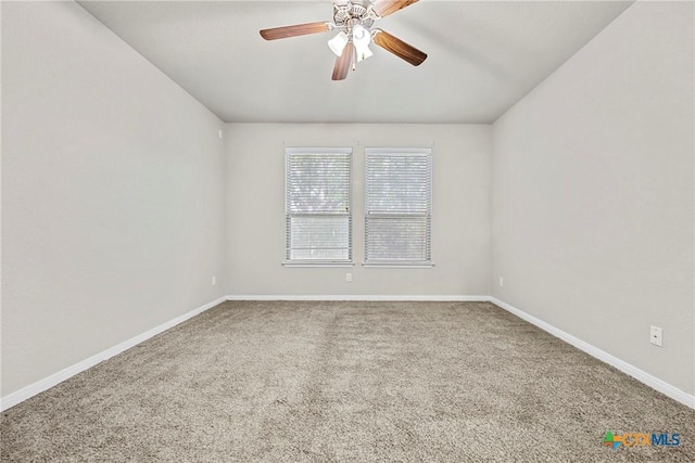 606 Hobby Rd, Copperas Cove, TX 76522 - spare room featuring carpet flooring, a ceiling fan, and baseboards