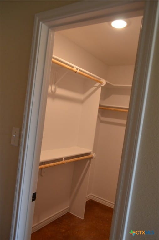 view of walk in closet