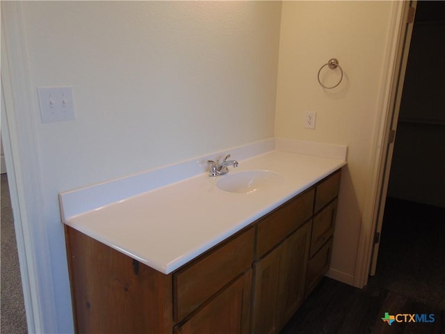 3101 Salt Fork Dr, Killeen, TX 76549 - bathroom featuring vanity and wood finished floors