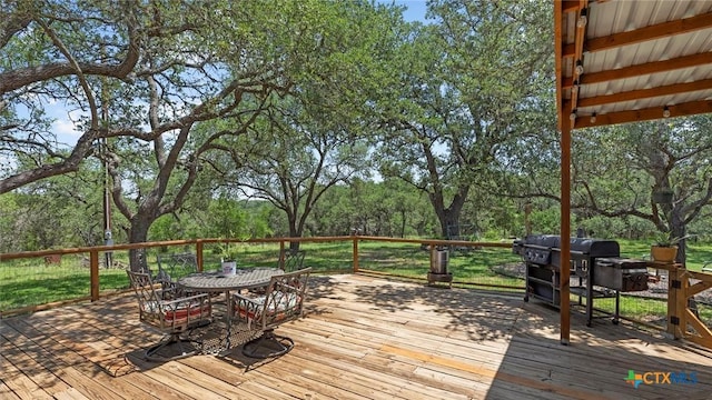 689 Abels Way, Canyon Lake, TX 78133 - deck featuring outdoor dining area