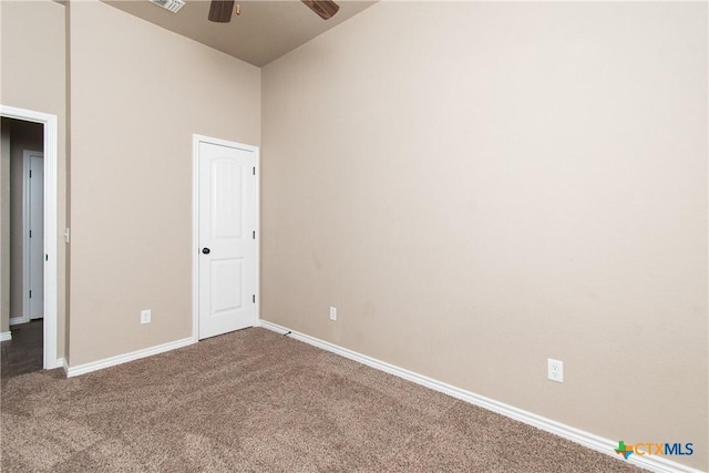 607 Sladecek Dr, Killeen, TX 76542 - unfurnished bedroom with carpet, baseboards, and ceiling fan