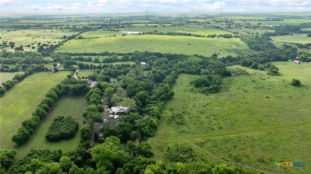 bird's eye view featuring a rural view