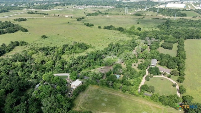 drone / aerial view featuring a rural view