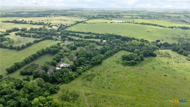 drone / aerial view with a rural view