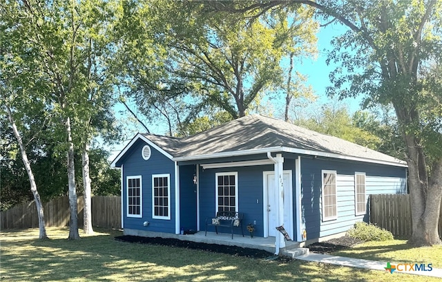 exterior space featuring a yard