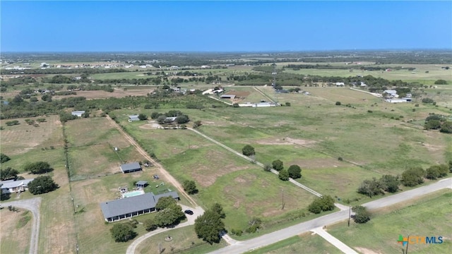 drone / aerial view featuring a rural view