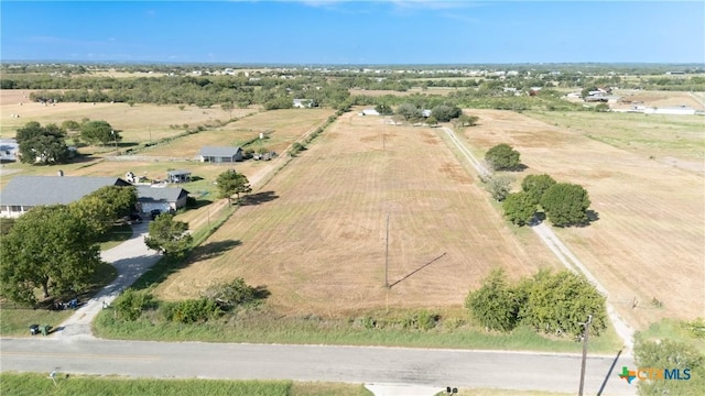 bird's eye view with a rural view