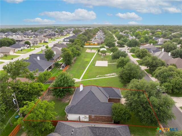 2627 Butterfly Dr, Temple, TX 76502 - aerial view of residential area featuring property parcel outlined
