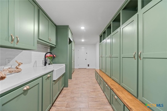 2037 Heritage Loop, Nolanville, TX 76559 - mudroom featuring light wood-type flooring and recessed lighting