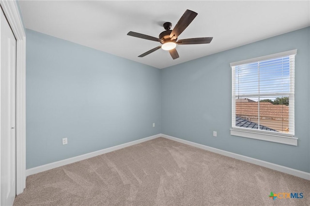2037 Heritage Loop, Nolanville, TX 76559 - unfurnished bedroom with carpet flooring, a closet, and a ceiling fan