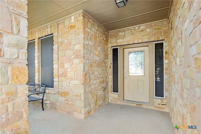 view of doorway to property