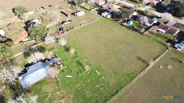 drone / aerial view featuring a rural view