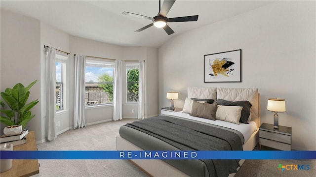 2441 Ibis Ave, New Braunfels, TX 78130 - carpeted bedroom with baseboards and ceiling fan