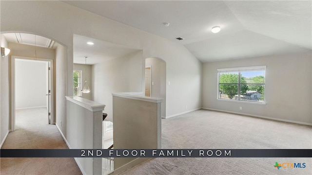 2441 Ibis Ave, New Braunfels, TX 78130 - carpeted spare room with a healthy amount of sunlight, attic access, baseboards, and visible vents
