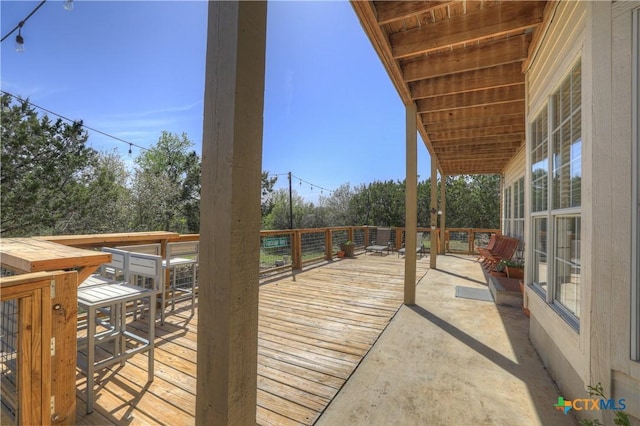 448 Summer Glen Ln, New Braunfels, TX 78132 - deck with view of scattered trees