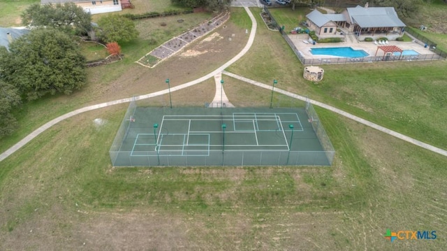448 Summer Glen Ln, New Braunfels, TX 78132 - aerial view of a pool area